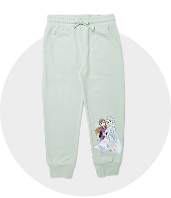 Girls Green Disney Frozen Pants